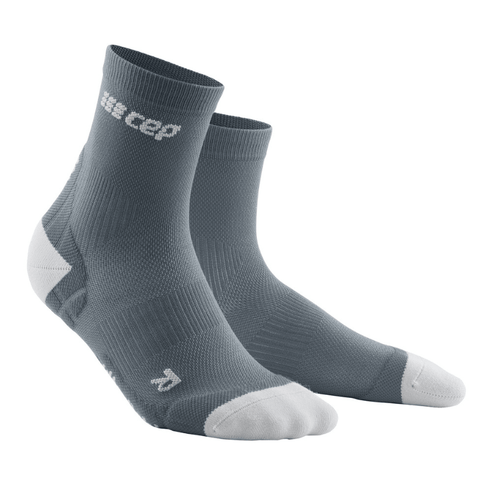Image of cep-ultralight-short-socks-grey-light-grey
